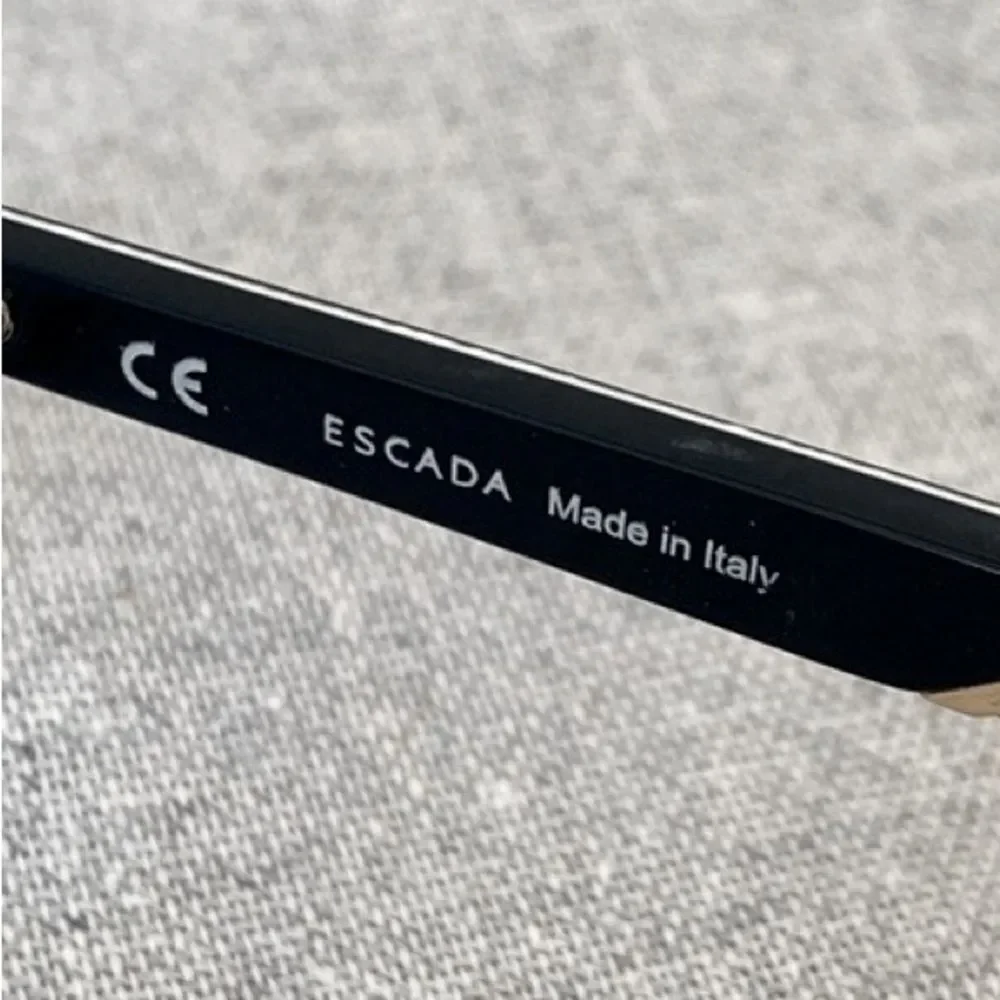 Escada Black Women's Glasses w/ Branded Case Chic Academia